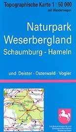 Wandelkaart WL5 Weserbergland | LGL Niedersachsen