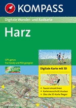Digitale wandelkaart DVD-rom K 4450 Harz 3D Digital | Kompass