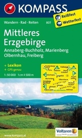 Wandelkaart 807 Erzgebirge, Mittleres | Kompass