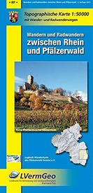 Wandelkaart RP Wandern und Radwandern zwischen Rhein und Pfälzerwald | LVA Rheinland Pfalz