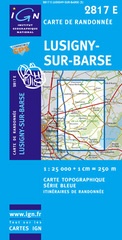Wandelkaart - Topografische kaart 2817E Lusigny-Sur-Barse | IGN - Institut Géographique National