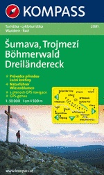 Wandelkaart 2081 Böhmerwald-Dreiländereck CZ/D | Kompass