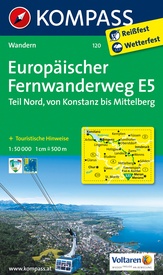 Wandelkaart 120 Europ. Fernwanderweg E5 | Kompass
