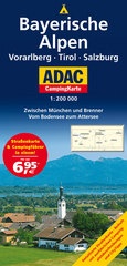 Wegenkaart - landkaart Bayerische Alpen-Vorarlberg-Tirol-Salzburg | ADAC