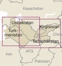 Wegenkaart - landkaart Centraal-Azië: Oezbekistan, Kirgizië, Turkmenistan en Tajikistan | Reise Know-How Verlag