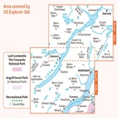 Wandelkaart - Topografische kaart 360 OS Explorer Map Loch Awe, Inveraray | Ordnance Survey