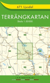 Wandelkaart - Topografische kaart 671 Terrängkartan Ljusdal | Lantmäteriet