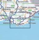 Fietskaart - Wegenkaart - landkaart 172 Toulon - Aix en Provence - Frejus | IGN - Institut Géographique National