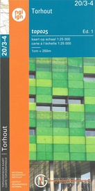 Wandelkaart - Topografische kaart 20/3-4 Topo25 Torhout - Kortemark - Lichtervelde | NGI - Nationaal Geografisch Instituut