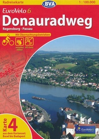Fietskaart 4 Eurovelo 6 Donauradweg Regensburg - Passau | BVA BikeMedia