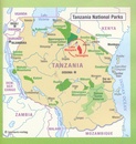 Wegenkaart - landkaart Wandelkaart Lake Manyara en Tangarire NP - Tanzania | Harms IC Verlag