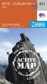 Wandelkaart 411 OS Explorer Map | Active Skye, Cuillin Hills (Active) | Ordnance Survey