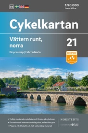 Fietskaart 21 Cykelkartan Vättern runt norra delen - Vattern Meer noordelijk gedeelte | Norstedts