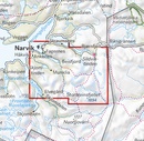  Hoyfjellskart Narvik: Rombakstøtta - Skjomtinden  - Storsteinsfjellet | Calazo