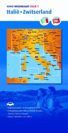 Wegenkaart - landkaart Italië 1 Italië/Zwitserland | ANWB Media