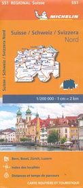 Wegenkaart - landkaart 551 Noord Zwitserland | Michelin