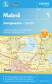 Wandelkaart - Topografische kaart 01 Sverigeserien Malmö - Malmo | Norstedts