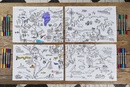 Kadotip Placemat met wereldkaart om in te kleuren ( 4 stuks ) | Eat Sleep Doodle