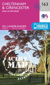 Wandelkaart - Topografische kaart 163 Landranger Active Cheltenham / Cirencester | Ordnance Survey