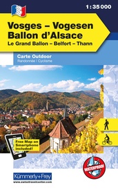 Wandelkaart 3 Outdoorkarte FR Vogesen - Ballon d‘Alsace - Vogezen | Kümmerly & Frey