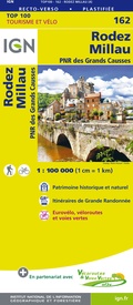 Fietskaart - Wegenkaart - landkaart 162 Rodez - Mende - Millau - Cevennen | IGN - Institut Géographique National