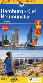 Fietskaart ADFC Regionalkarte Hamburg - Kiel Neumunster | BVA BikeMedia