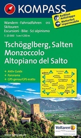 Wandelkaart 055 Tschögglberg, Monzoccolo, Salten, Altopiano del Salto | Kompass