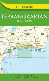 Wandelkaart - Topografische kaart 511 Terrängkartan Ronneby | Lantmäteriet