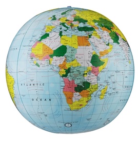 Opblaasbare wereldbol - globe Aarde politiek 30cm | The Globe Company