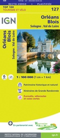 Fietskaart - Wegenkaart - landkaart 127 Orleans - Blois | IGN - Institut Géographique National