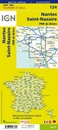 Fietskaart - Wegenkaart - landkaart 124 Nantes - Châteaubriant - Ancenis - St. Nazaire - Redon | IGN - Institut Géographique National