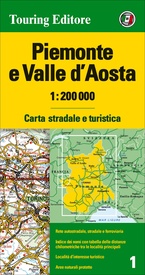 Fietskaart - Wegenkaart - landkaart 01 Piemont - Piemonte Valle d'Aosta | Touring Club Italiano