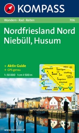 Wandelkaart 706 Nordfriesland Nord-Niebüll-Husum | Kompass