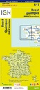 Fietskaart - Wegenkaart - landkaart 113 Brest - Quimper - Bretagne | IGN - Institut Géographique National