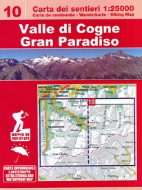 Wandelkaart 10 Valle di Cogne - Gran Paradiso | L'Escursionista editore