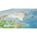 Wereldkaart - Reliëfkaart met voelbaar 3D reliëf 77 x 57 x 1,0 cm | GeoRelief