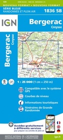 Wandelkaart - Topografische kaart 1836SB Creysse - Bergerac | IGN - Institut Géographique National