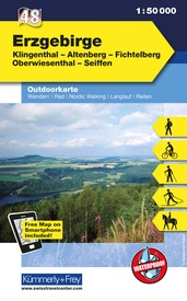 Wandelkaart 48 Outdoorkarte Erzgebirge | Kümmerly & Frey