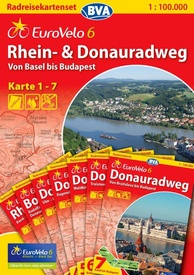 Fietskaart Eurovelo 6 Eurovelo  Rhein - & Donauradweg | BVA BikeMedia
