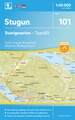 Wandelkaart - Topografische kaart 101 Sverigeserien Stugun | Norstedts