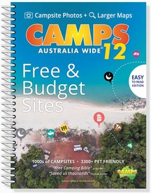 Campergids Camps 12 Free Camping Guide Easy to Read with Photos Spiral Bound (B4) | Camps Australia Wide