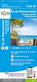Wandelkaart - Topografische kaart 1125OT Ile de Noirmoutier, Beauvoir-sur-Mer & Bourgneuf-en-Ret | IGN - Institut Géographique National
