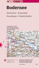 Fietskaart - Topografische kaart - Wegenkaart - landkaart 28 Bodensee | Swisstopo