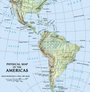 Wandkaart The Americas - Noord & Zuid Amerika, politiek, 60 x 94 cm | National Geographic