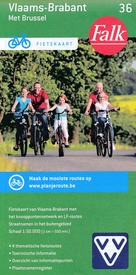 Fietskaart 36 Vlaams-Brabant met Brussel (met knooppunten) | Falk