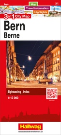 Stadsplattegrond 3 in 1 city map Bern | Hallwag