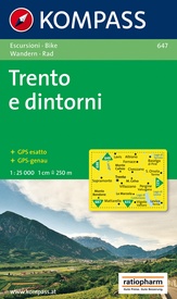 Wandelkaart 647 Trento e dintorni | Kompass