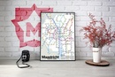 Stadsplattegrond - Wandkaart Maastricht Metro Transit Map - Metrokaart | Victor van Werkhoven