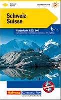 Wanderkarte Schweiz - Zwitserland overzichtskaart