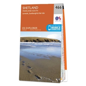Wandelkaart - Topografische kaart 466 OS Explorer Map Shetland - Mainland South | Ordnance Survey